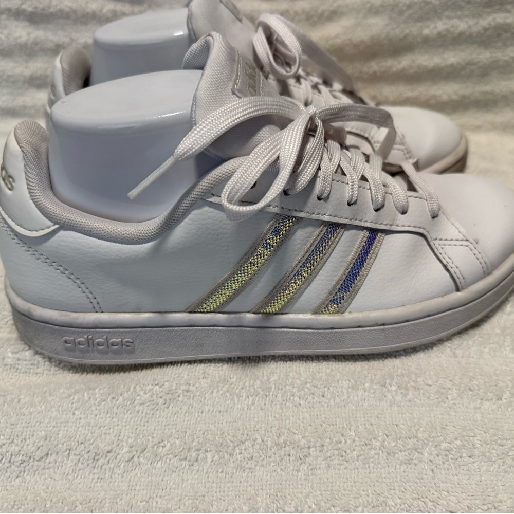 Adidas Women’s White Holographic Sneakers